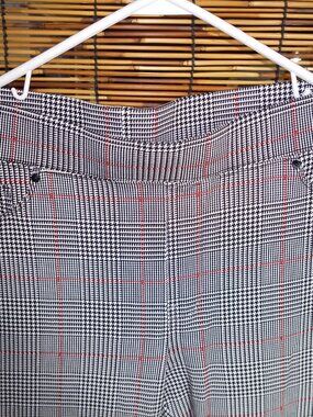 Women’s Pull On Houndstooth Leggings Seven7 Black White Red Size XL NWOT